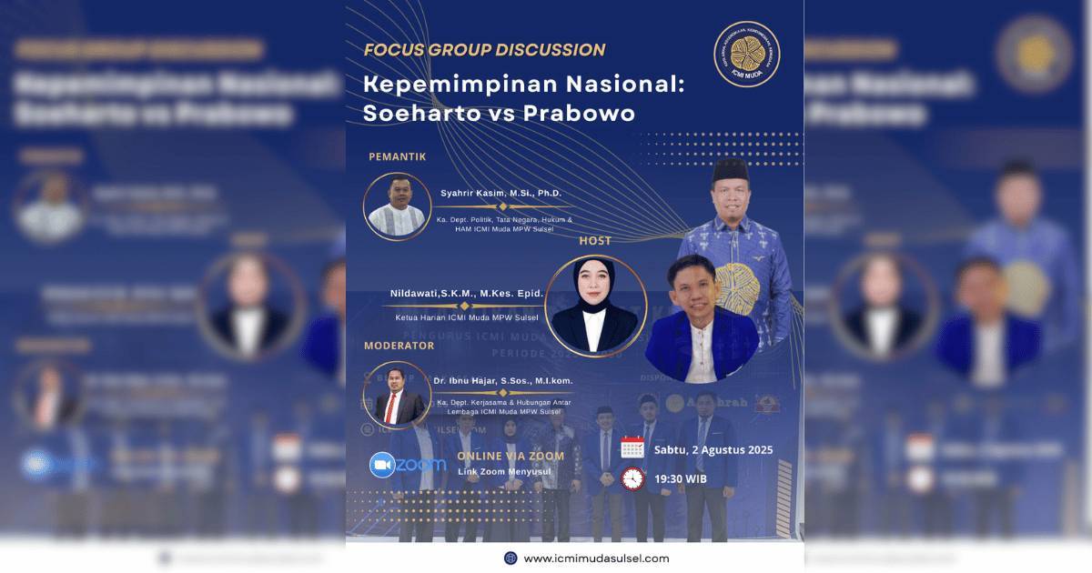 ICMI Muda Gelar FGD Nasional: Mengupas Kepemimpinan Soeharto vs Prabowo